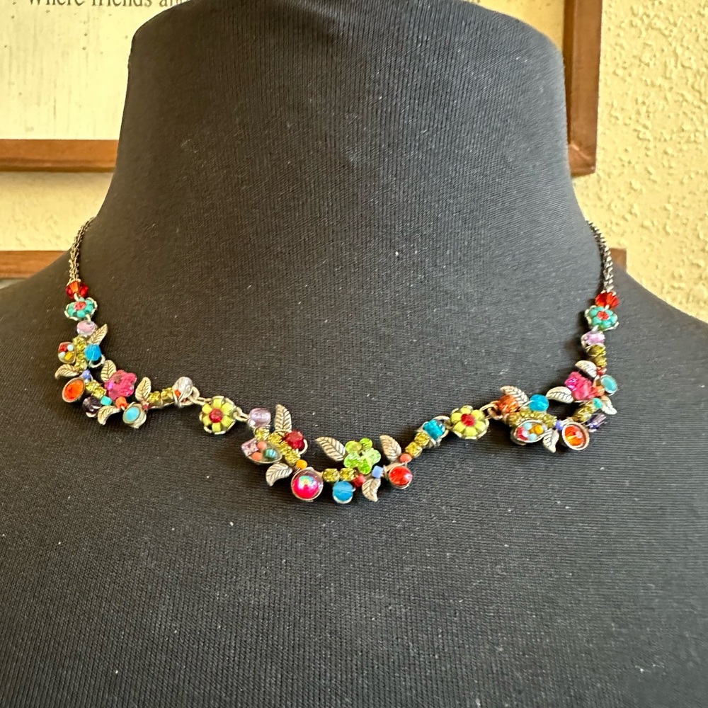 Vintage Firefly Floral Necklace